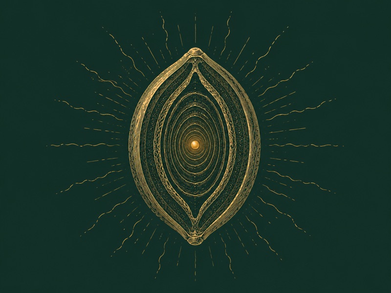 A cross-section illustration of a kernel — concentric rings around a glowing center.